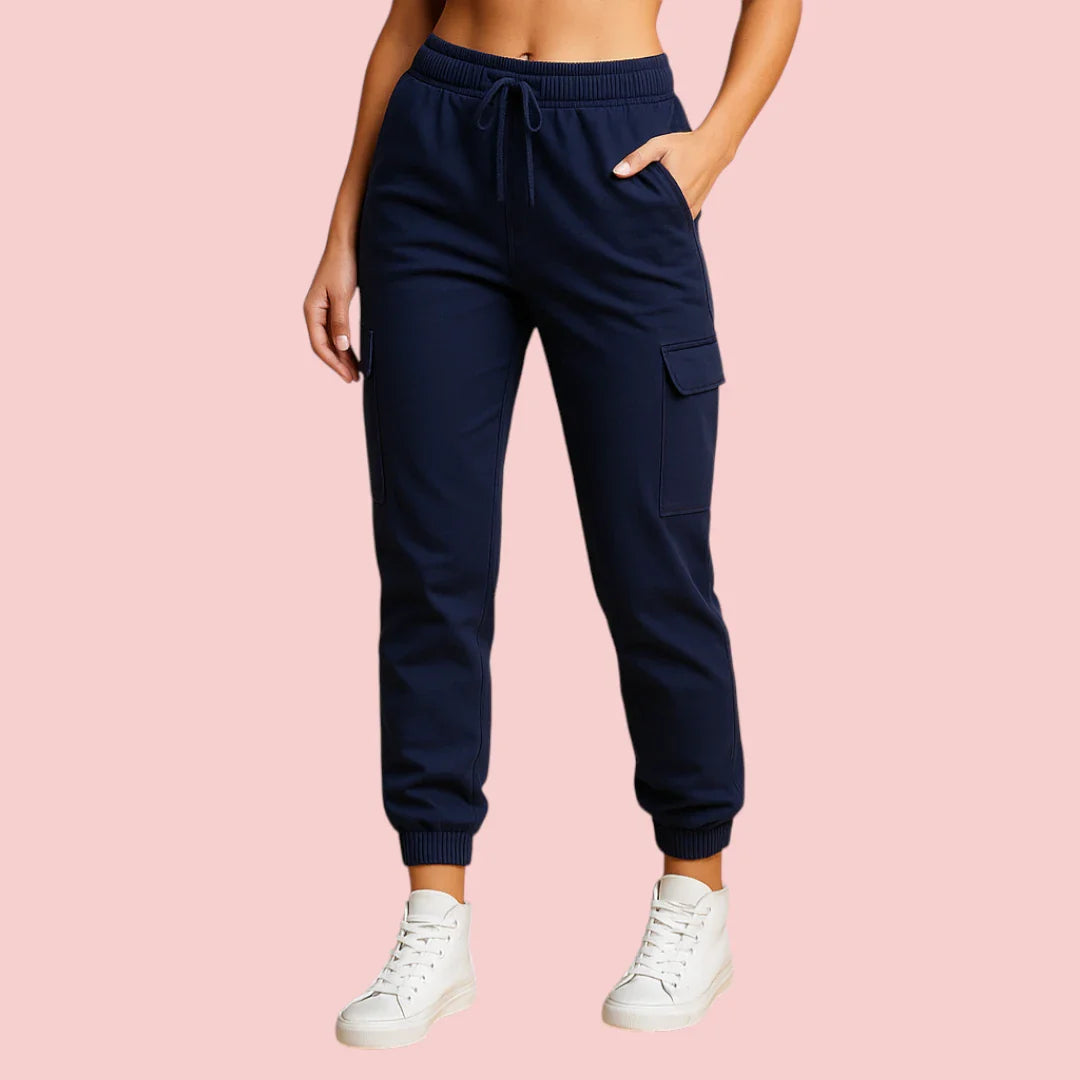 Dames Cargobroek – Aansluitend Model met Hoge Taille