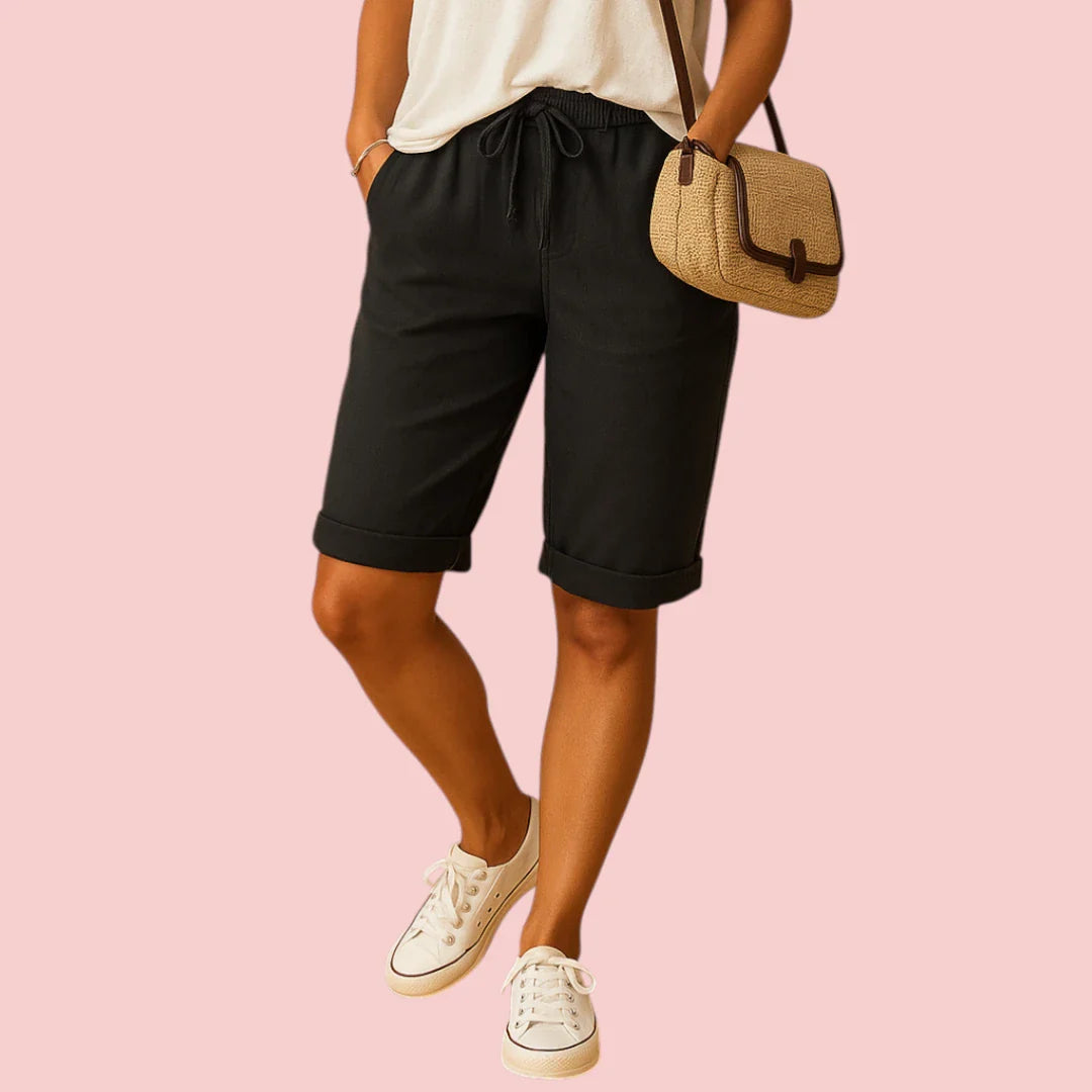 Dames Capribroek – Luchtig Model met Elastische Taille