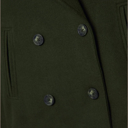 Dames Blazer – Korte Wolmix Blazer met Dubbele Rij Knoopsluiting voor Tijdloze Look